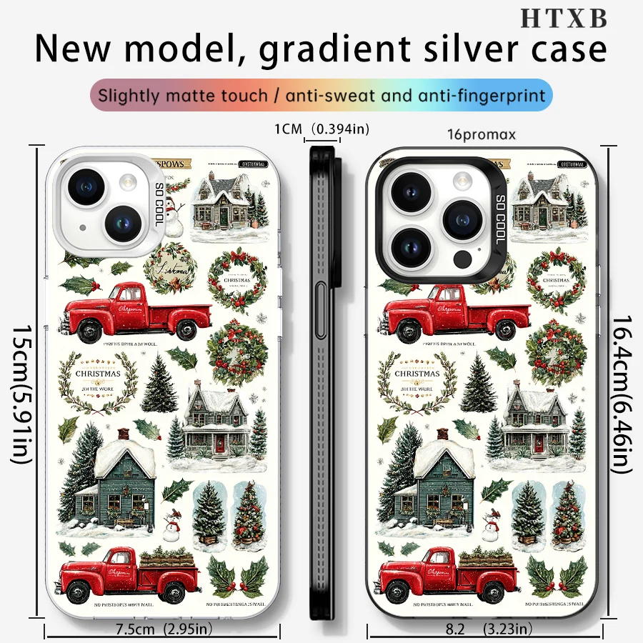 Merry Christmas Phone case for iPhone 17 to 11 Pro Max Plus