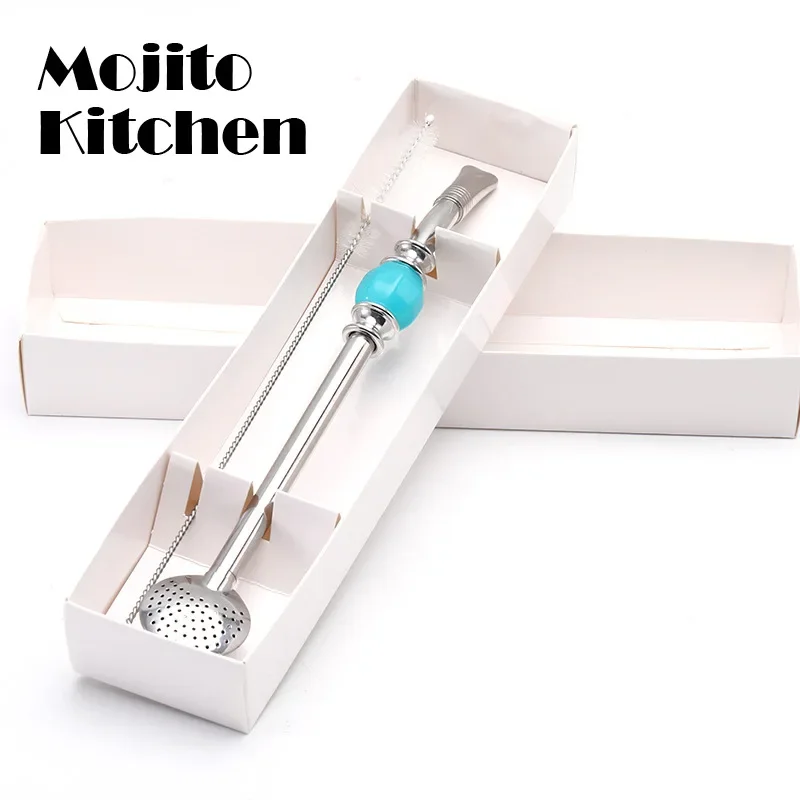 Stainless Steel Straws Yerba Mate Tea Bombilla Gourd Reusable Drinking Filtered Spoon Straw Drink Bar Accessories drinking straws stainless steel straw