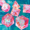 Colourful Resin Dice Sharp Edge Polyhedral Dice DND Dice Set For Dungeon and Dragon Pathfinder Role Playing Game(RPG)/MTG Game 1