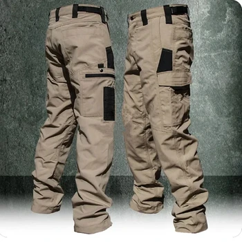 Wear Resistant Work Pant Man Multi-pocket Straight Cargo Trousers Outdoor Jogging Tactical Pants Spring Autumn Casual Trousers 1