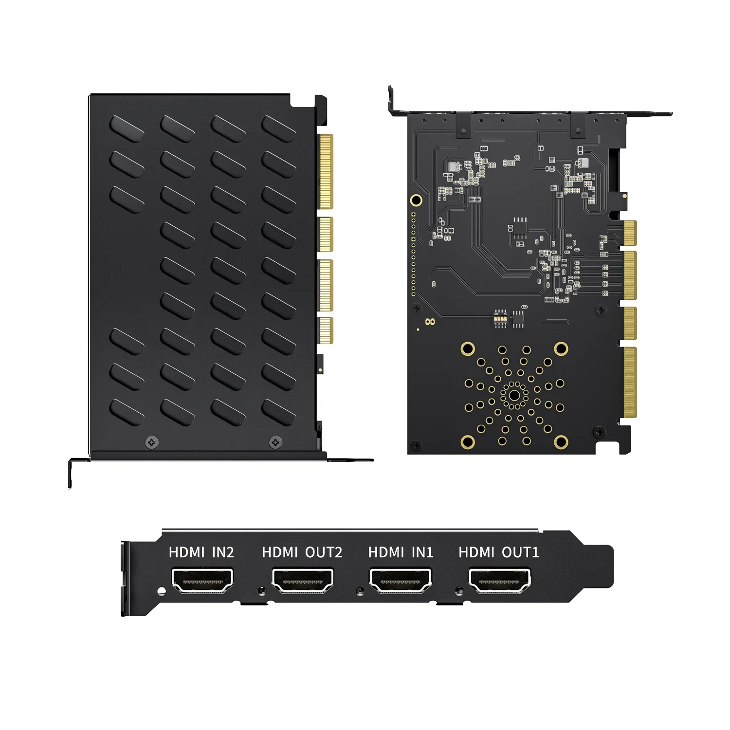 유니쉰 2채널 4K60 4K PCI-e 인터페이스 비디오 캡처 카드 장비