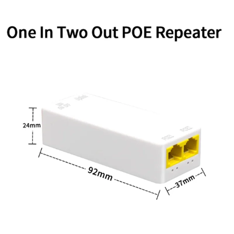 ABKN-2 포트 POE 리피터 10/100Mbps 1-2 Poe 확장기 (IEEE802.3Af/At 플러그 앤 플레이 지원) 48V Poe 스위치 NVR IP 카메라 AP 액세스용