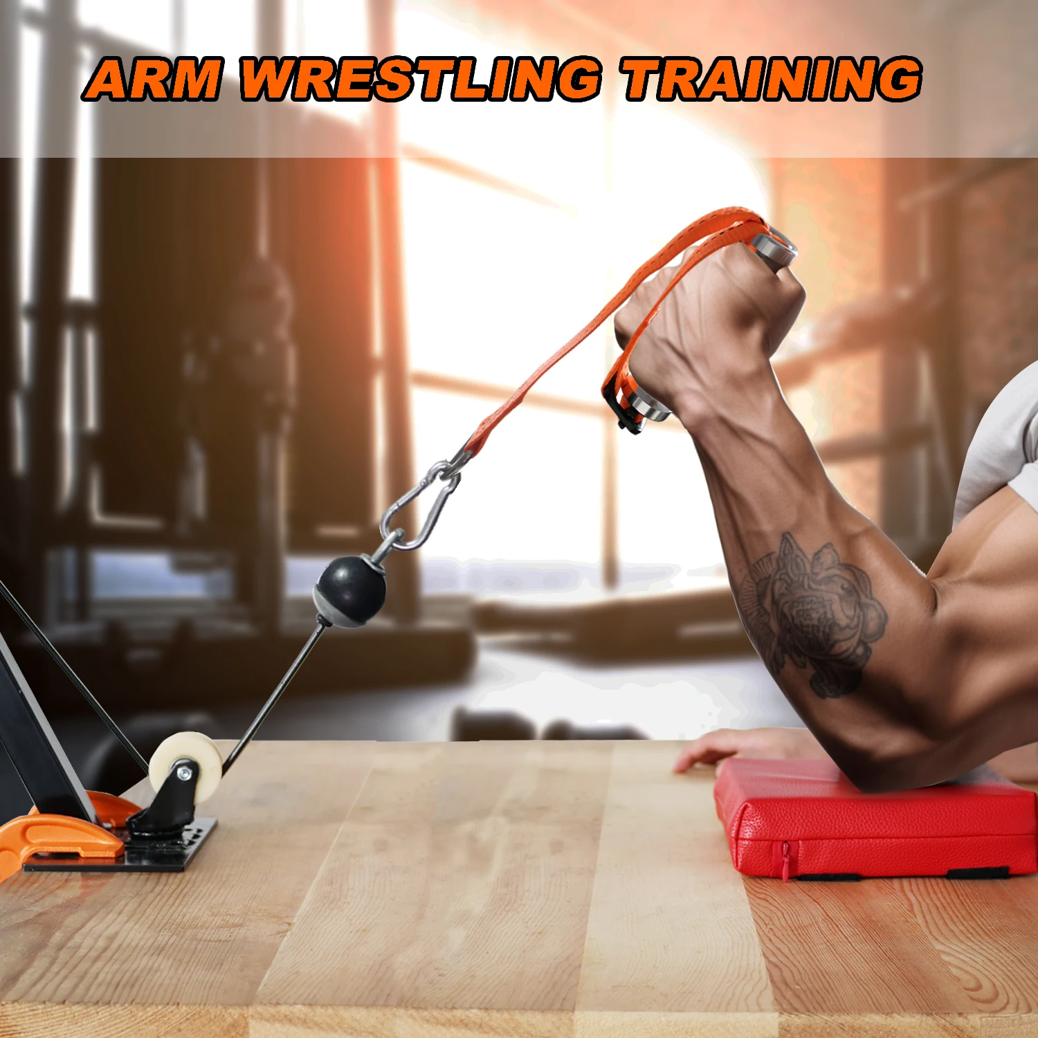 Arm Wrestling Exercise Handle Wrist and Forearm Exerciser Triceps Rope Workout Fitness Equipment hand strengthener,forearm exerciser,wrist exerciser,hand grip strengthener,hand grip trainer,arm wrestling equipment
