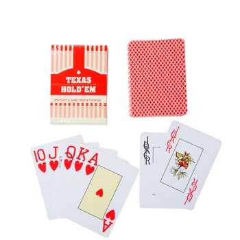 Plastic Playing Card Classic simple Texas Hold'em Jombo Index Poker Playing Cards,For Bridge Game Entertainment, Good Quality