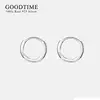 Fashion Women Earring Pure 100% 999 Sterling Silver Minimal Hoop Earrings Thin Cartilage Earring Not Allergic Piercing Jewelry 5
