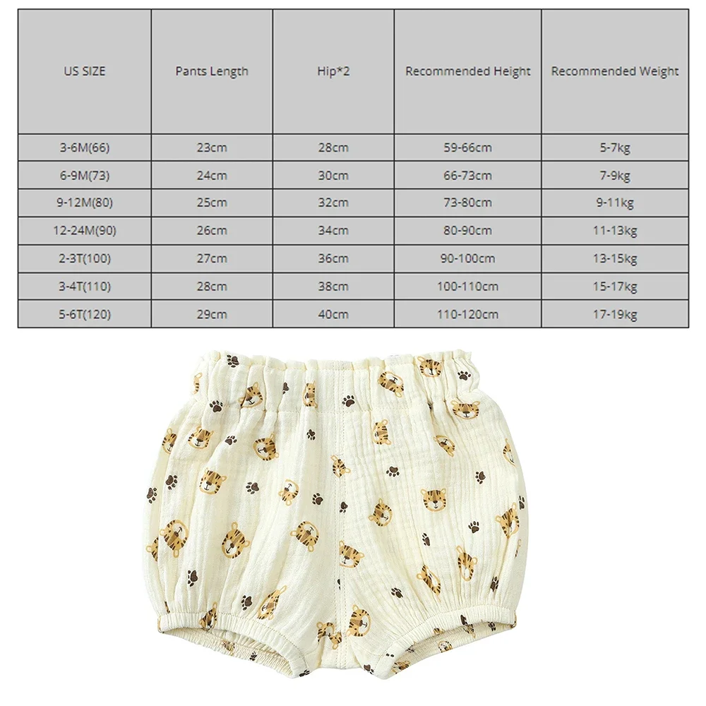 Baby Summer Cotton Linen Shorts Solid Print Breathable Unisex Outfit Bloomers Boy Girl