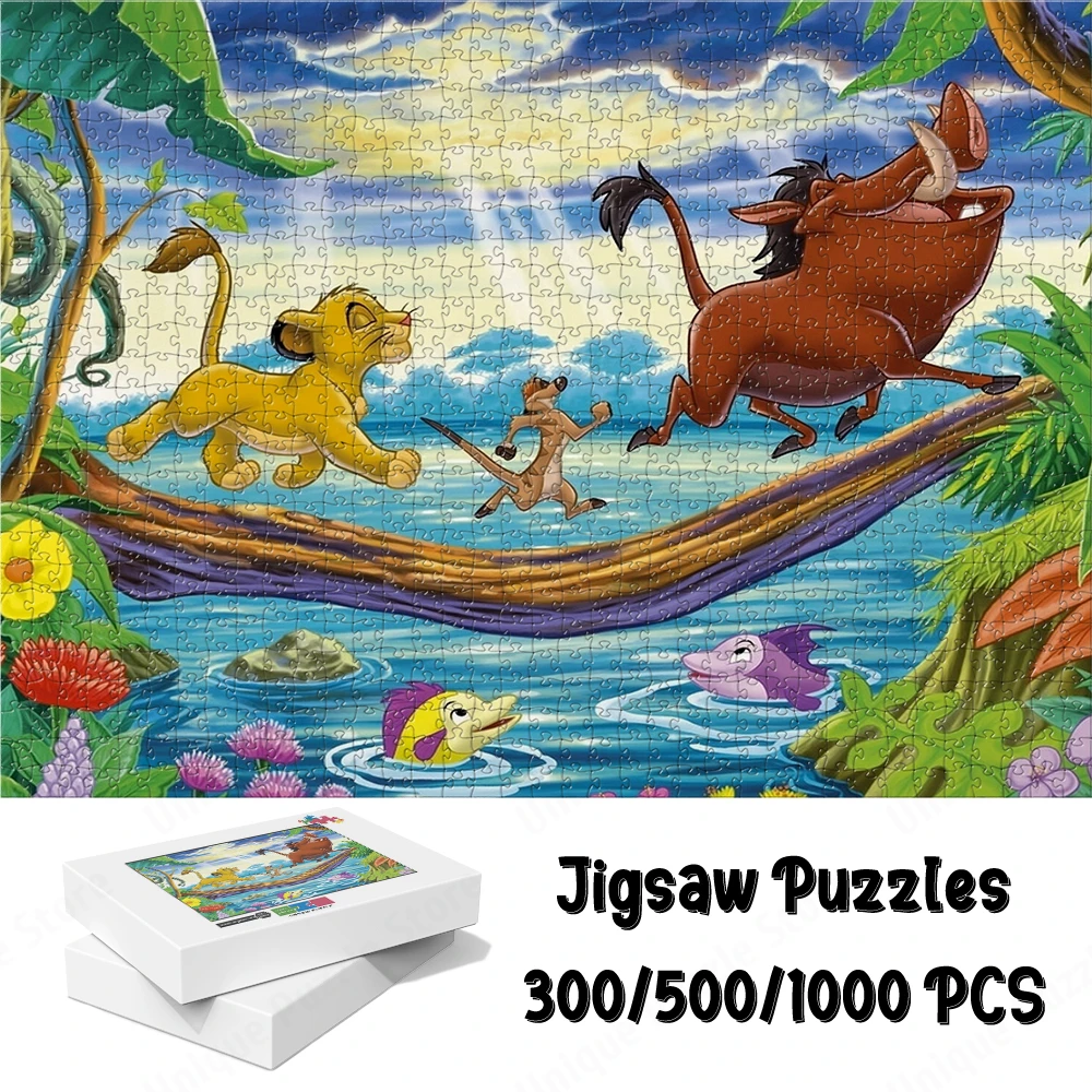 Cartoon Lion King Collection Puzzles Adults Kiara Timon Pumbaa Jigsaw Puzzles Cute Disney Cartoon Collection Unique Design Toys timon