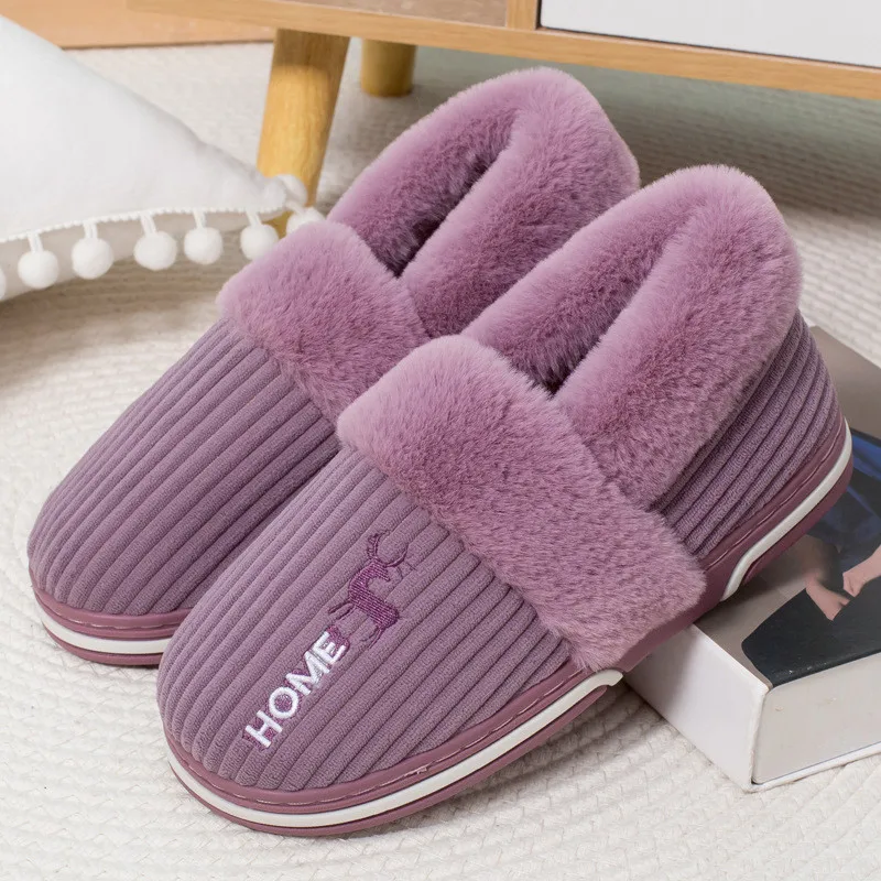 Vrouwen Mannen Koppels Thuis Slippers Nieuwe Mode Warme Winter Harige Zachte Korte Pluche Slip Antislip Slaapkamer Glijbanen Indoor Schoenen