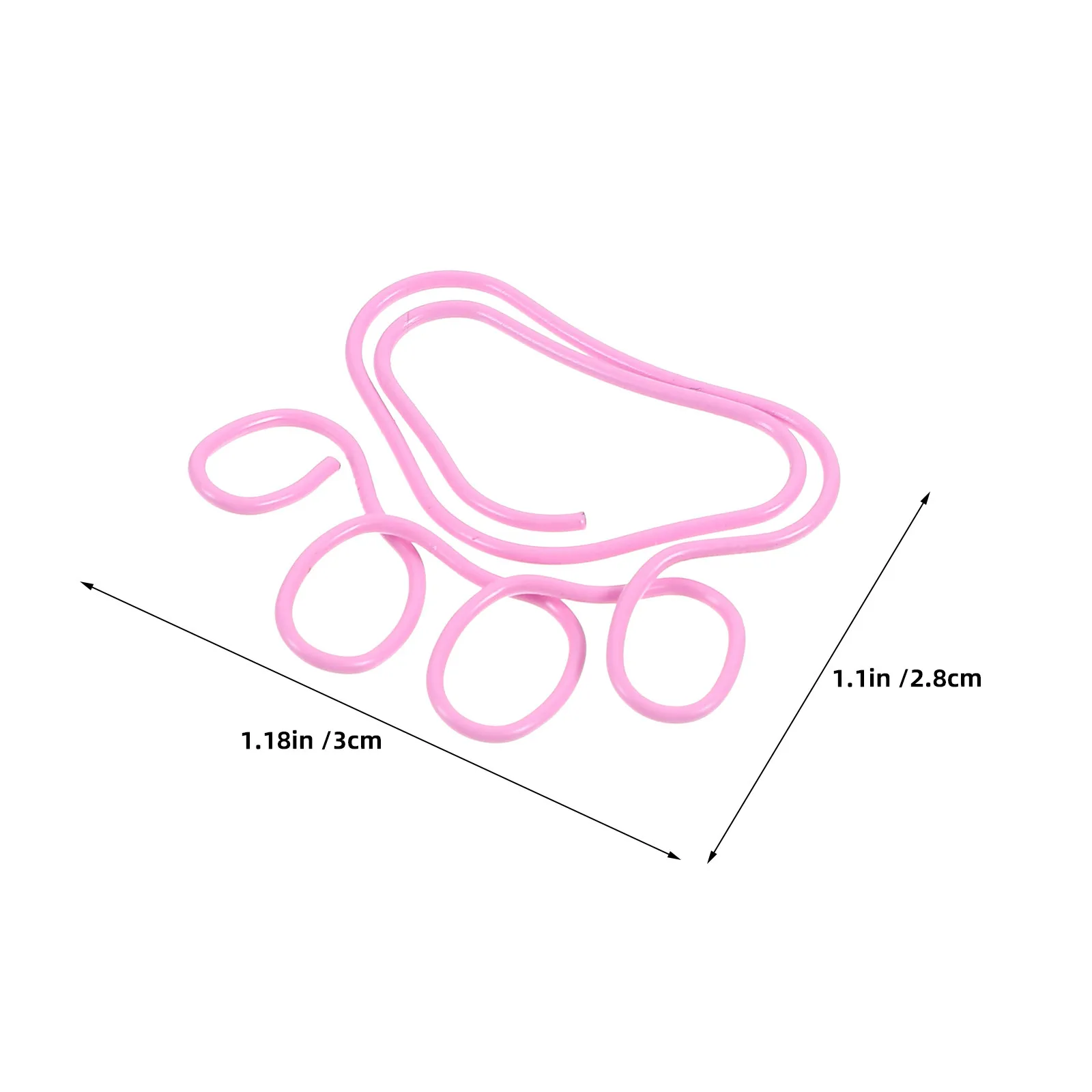 60Pcs 고양이 클립 학생을위한 귀여운 금속 와이어 클로 문서 클립 교사 사무용품 교실 노트 정렬