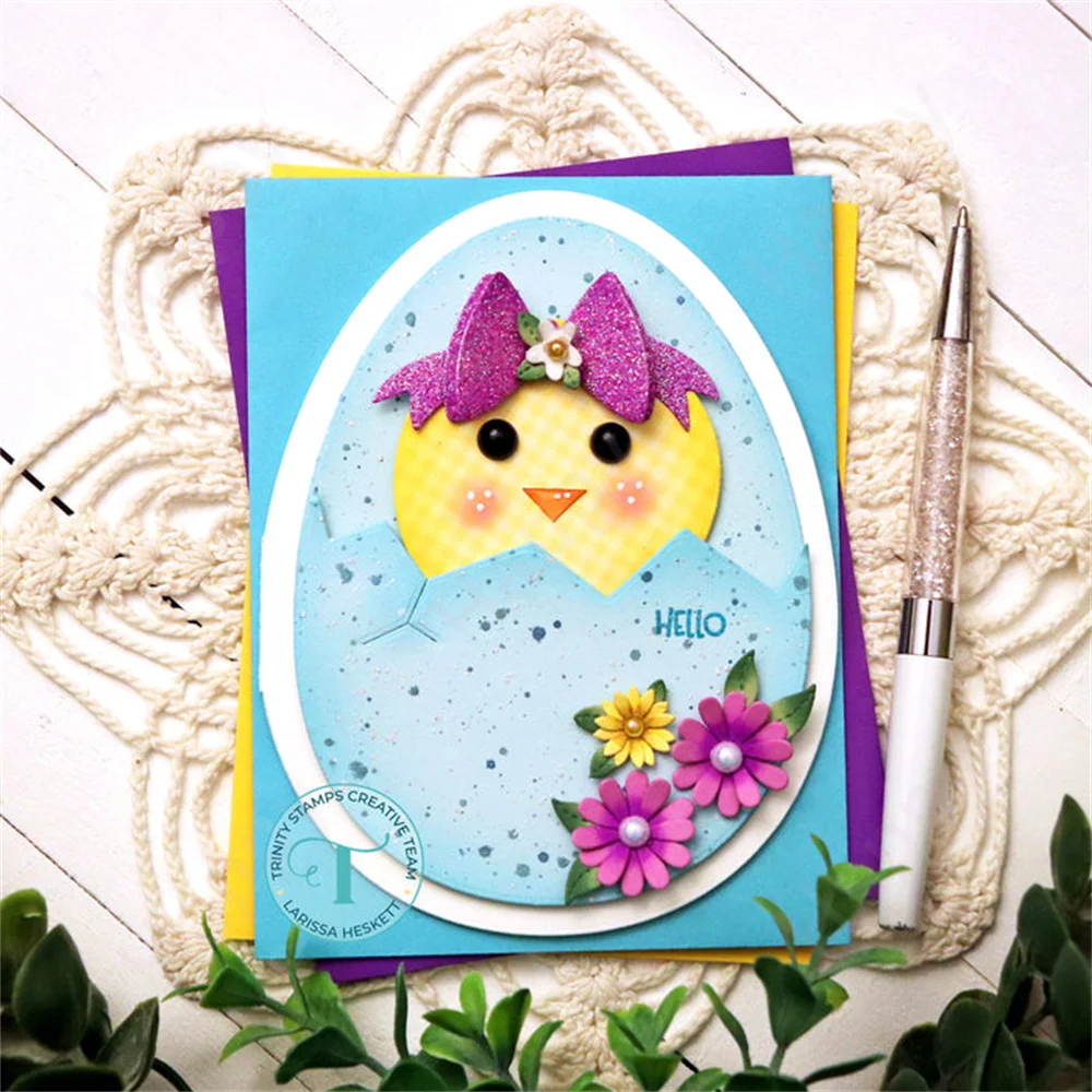 행복한 부활절 공예 다이 금속 커팅 다이 및 스탬프 템플릿 DIY 스크랩북 앨범 종이 카드 계란 장식 엠보싱 공예