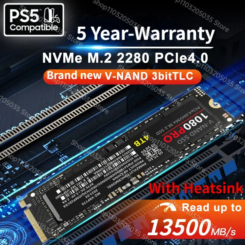 

4TB M2 2280 Ssd Sata Ssd Nvme M2 1050 PRO 2TB 1TB Internal Solid State Disk PCIe Gen 4.0 X 4 NVMe 2.0 for Desktop Computer Ps5