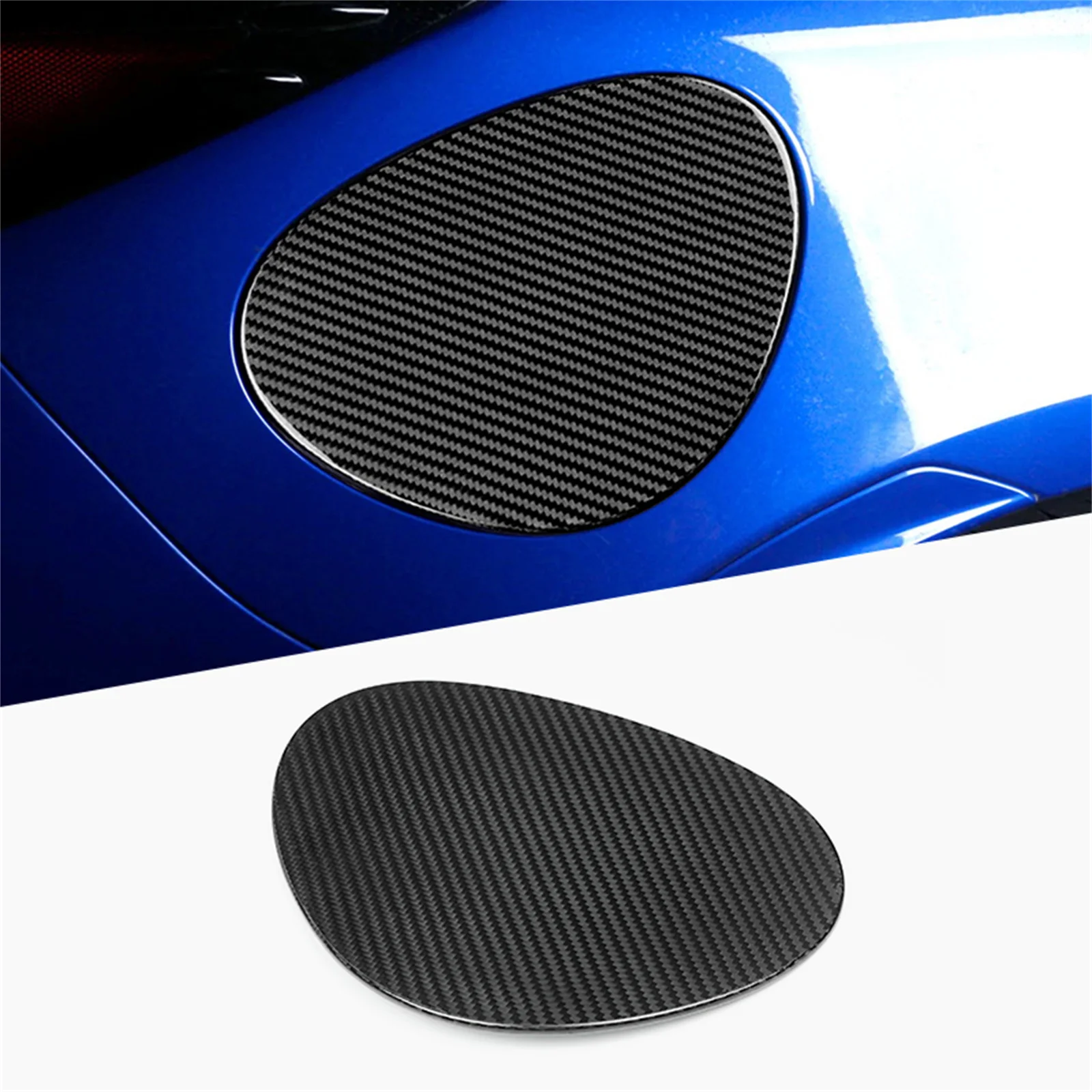

Real Carbon Fiber Gas Fuel Tank Door Panel Cover Trim Decorative Sticker For Subaru BRZ Toyota GR86 2022-2024