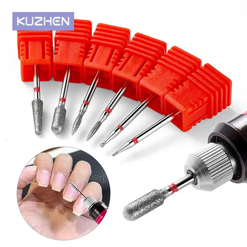 

Fine Grit Russian Cuticle Bit Diamond Nail Drill Bits Electric Manicure Drill Rotary Burr Mills Nails Accessories Tool