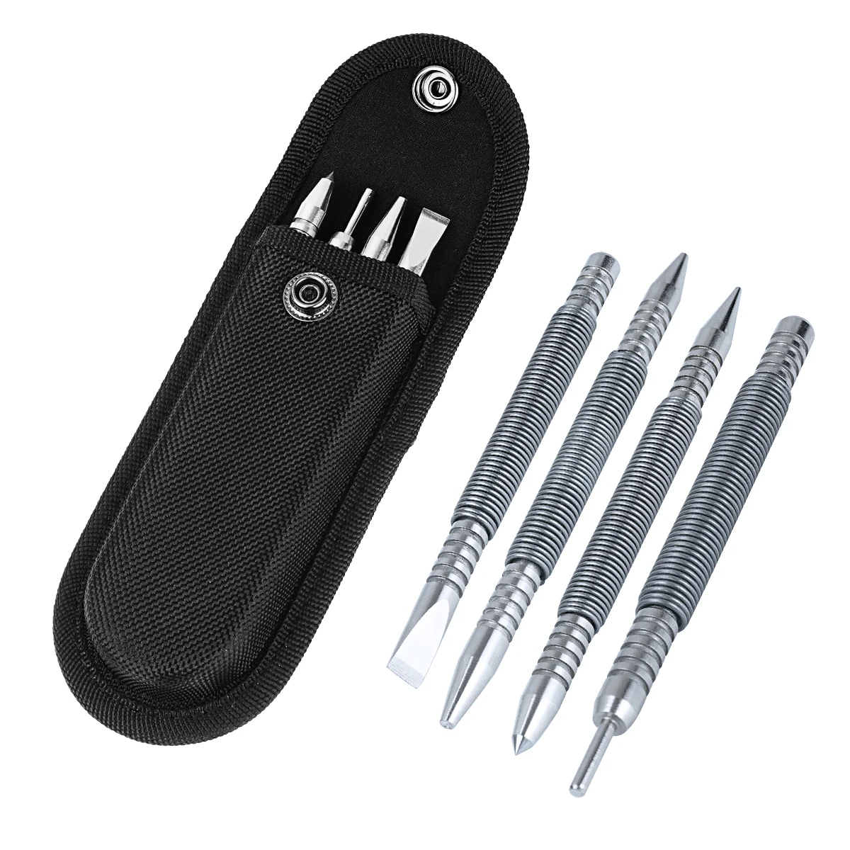 BESTNULE 4 Piece Dual Head Nail Setter Hinge Pin Remover Punch Set Dual
