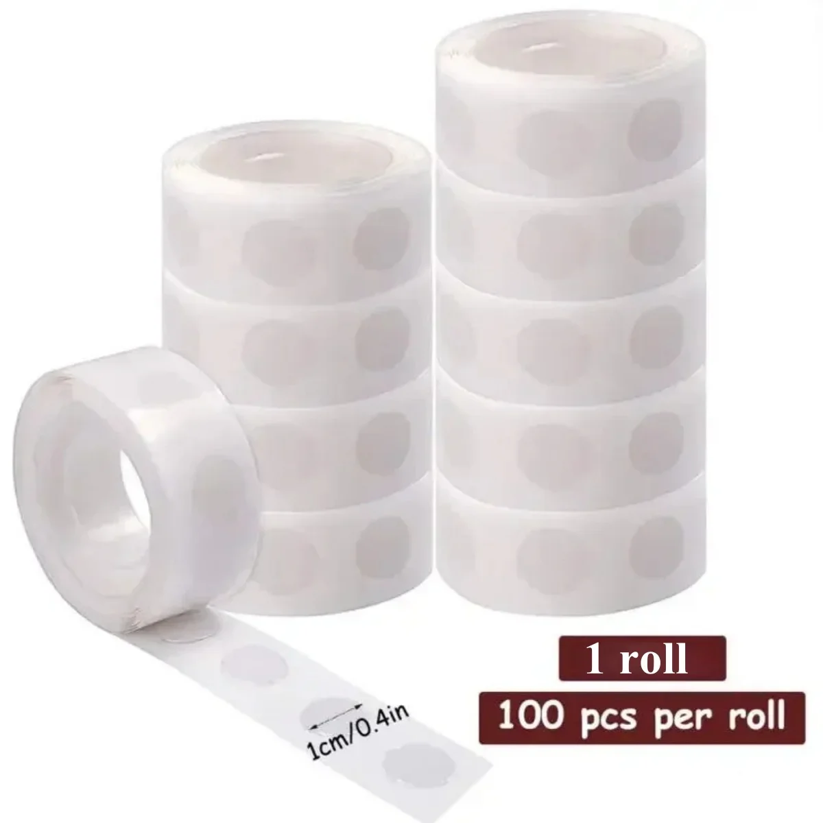 20 рулонів двосторонніх клейких крапок, прозорих знімних повітряних кульок, клейка стрічка, клей для декору весілля, дня народження своїми руками