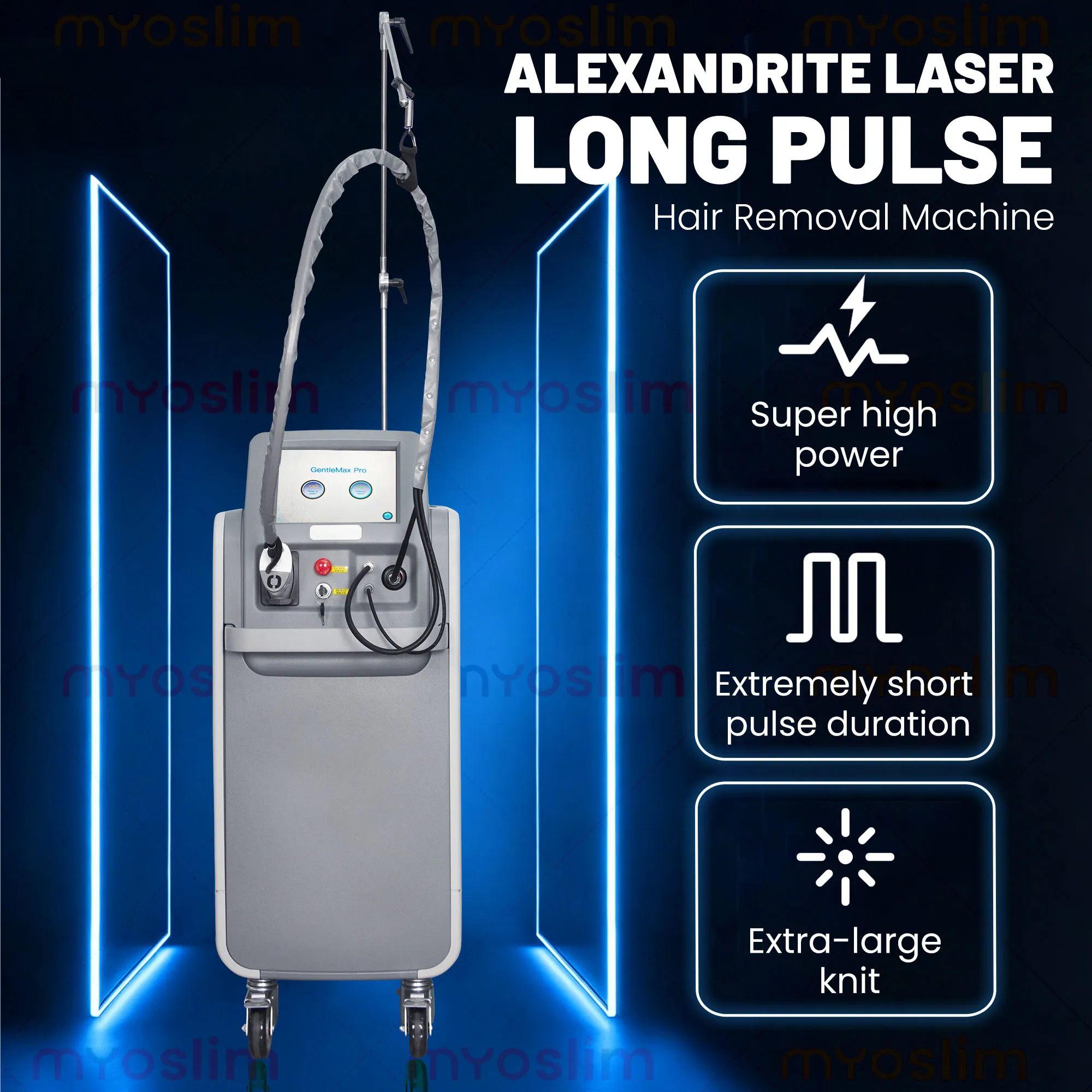 Rejuvenation Beauty Equipment Alexandrite 755nm Long Pulse Hair Removal Instrument 1064nm Fiber Optic Skin 1