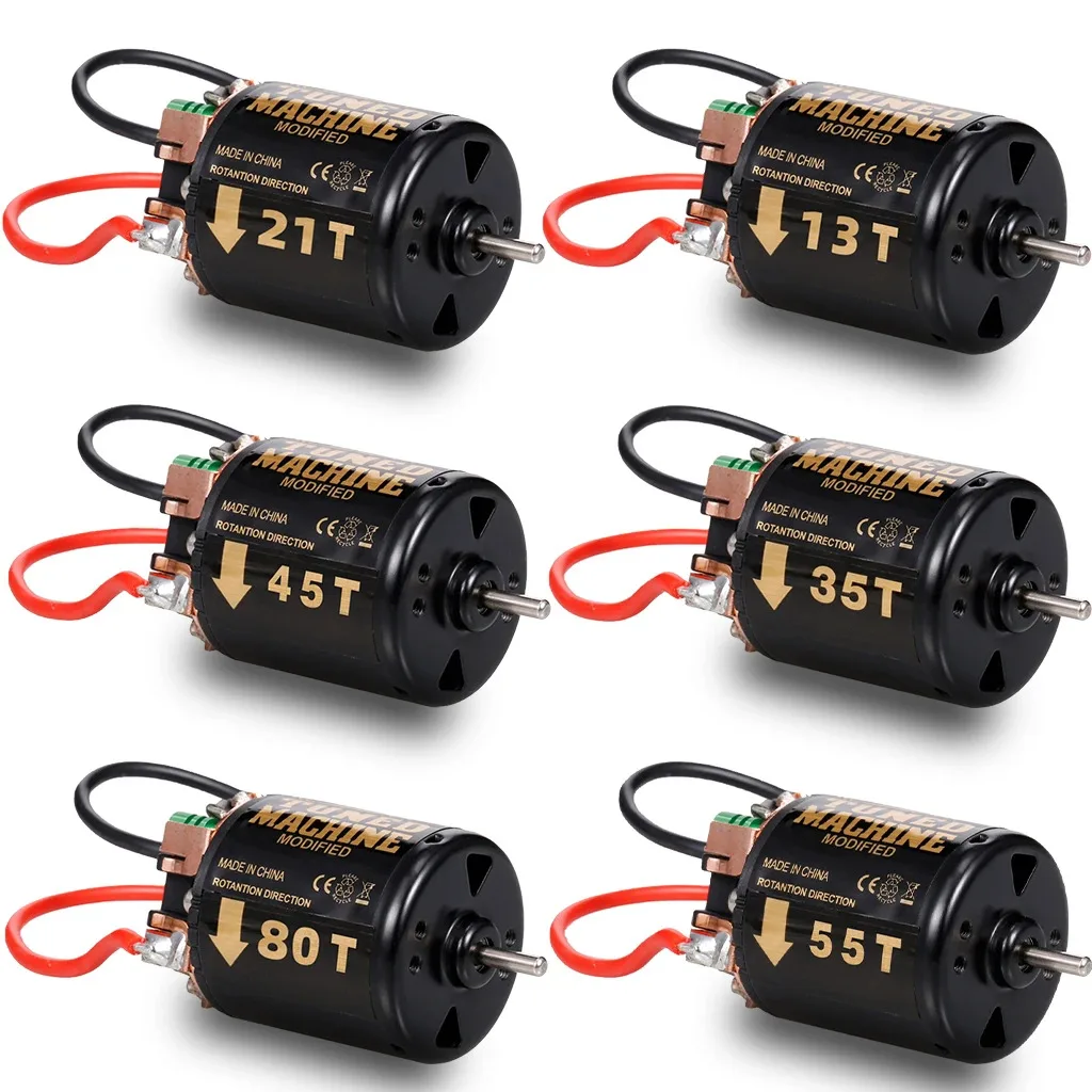 Moteur RC 540 13T à 80T - Puissant et Fiable pour Vos Projets de Modélisme, installé sur un châssis de voiture RC
