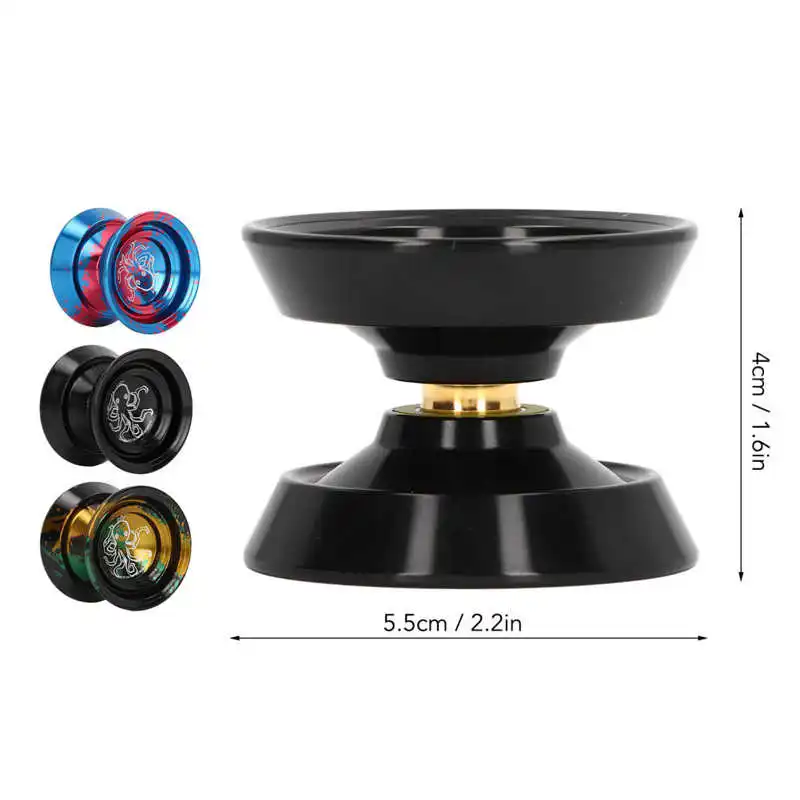 YoYo Ball Unresponsive Aluminum Alloy Advanced Fade Exquisite for Competition with Glove and 3Pcs Strings yoyo ball