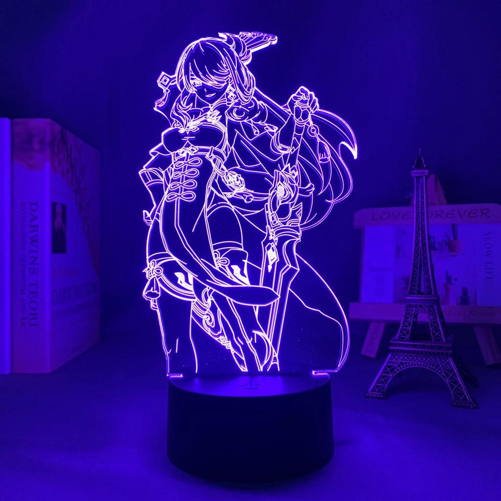 night table lamps Genshin Impact Night Light 3D Illusion Anime Lamp for Bedroom Decor LED Light Atmosphere Bedside Night Lamps Genshin Kids Gift hatch night light Night Lights