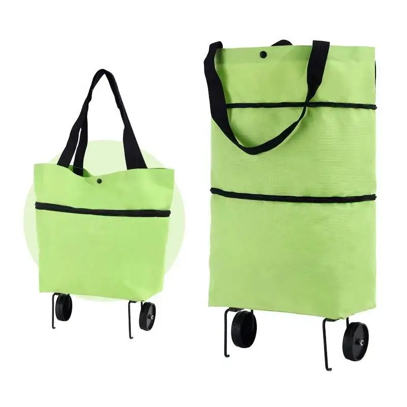 Rolling Foldable Shopping Cart with Large Capacity