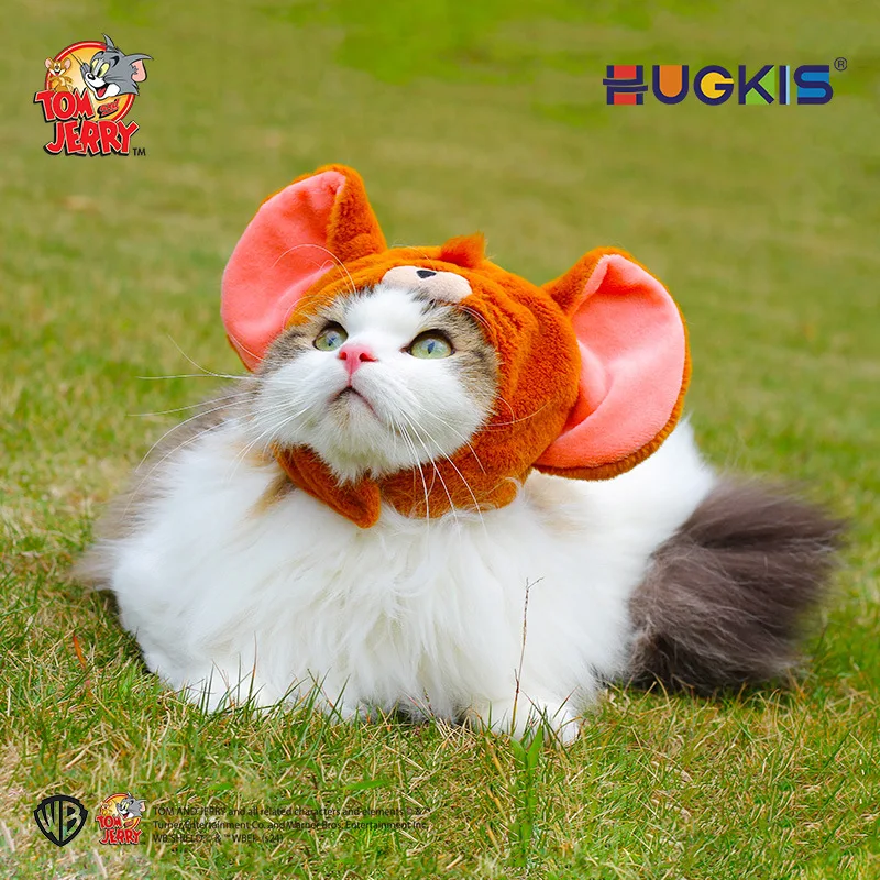 Pet Plush Headgear Cute Cat Cartoon Cosplay Hat Funny Headdress Costume 3