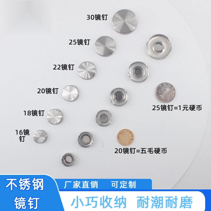 

Factory Direct Sales Stainless Steel Mirror Twist Copper Teeth Acrylic Decorative Nail Advertising Nail