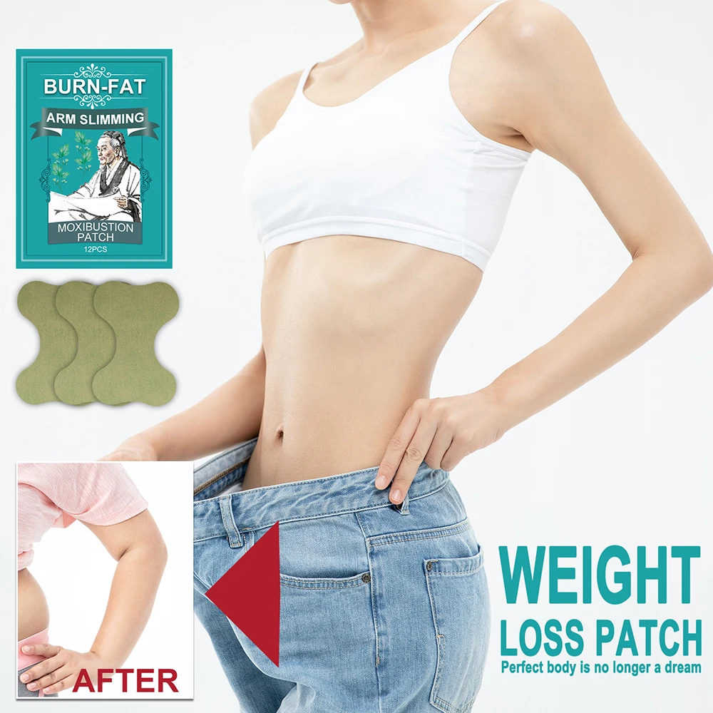 Body Repairing Patches 12pcs Extra Strong Fat Burning Warm Moxibustion Hot Compress