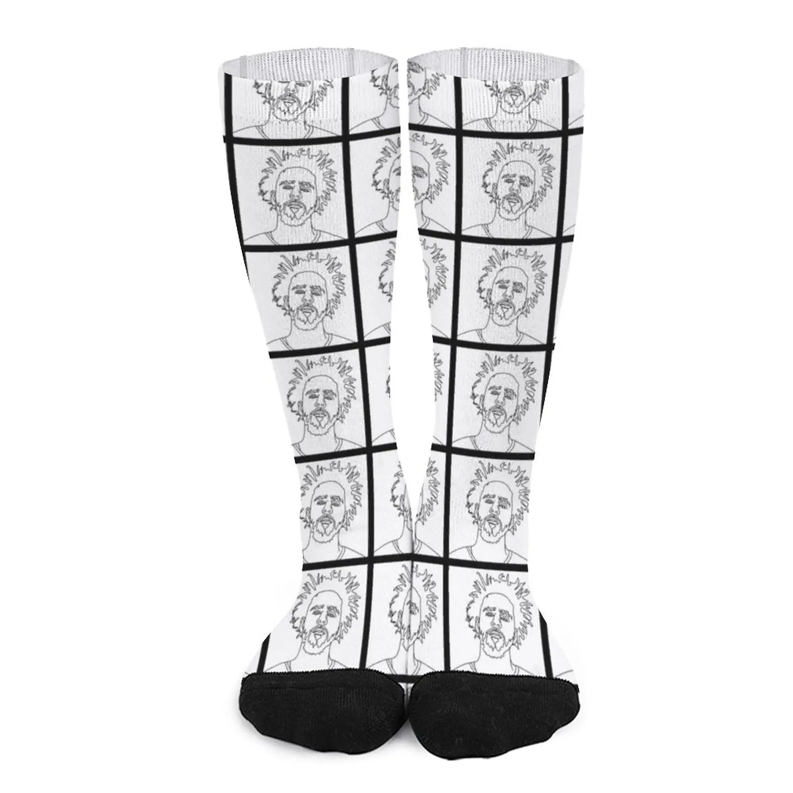 J Cole Outline Socks gifts for men Novelties Stockings j cole kod lp