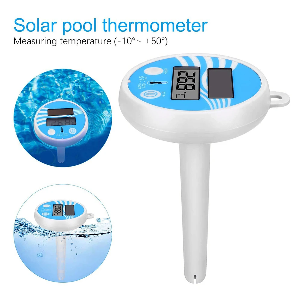 Tanio Pływający cyfrowy basen termometr zasilany energią słoneczną odkryty basen