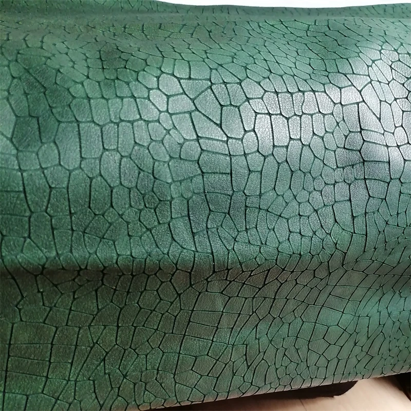 1.2mm 검녹색 돌무늬 소가죽. 최고급 가죽. 진짜 가죽 원단. 손으로 DIY 매..