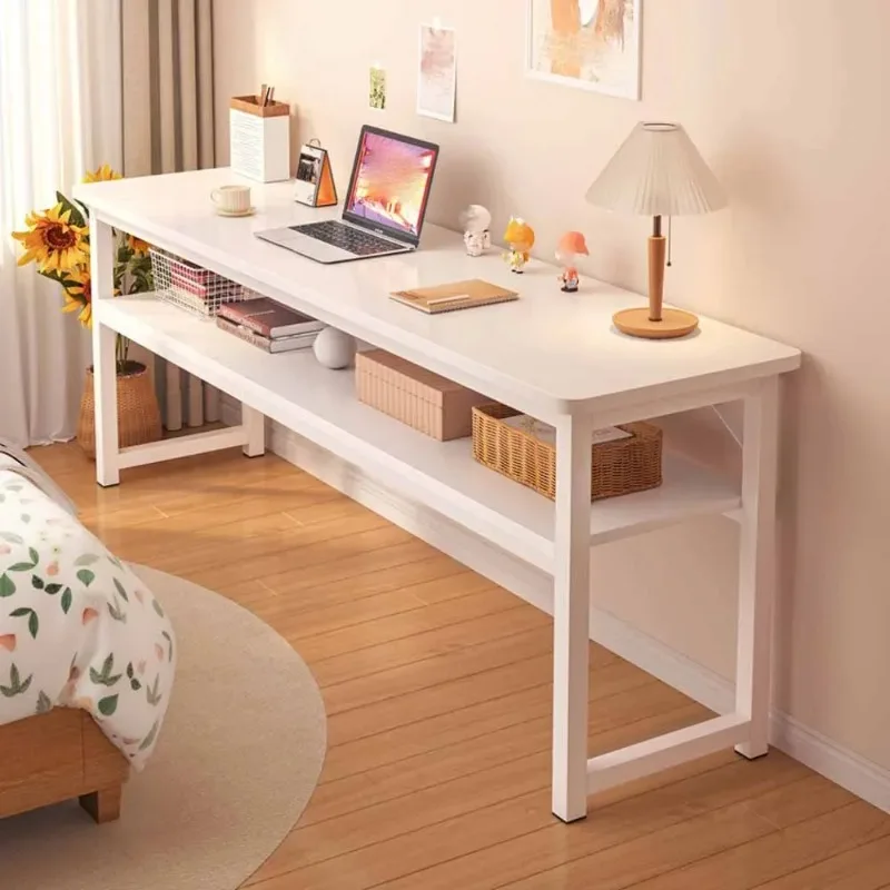 Minimalism Capacity Household Office Long Table Computer Modern Desk With Double Layer Board For Bedroom Luxury Furniture