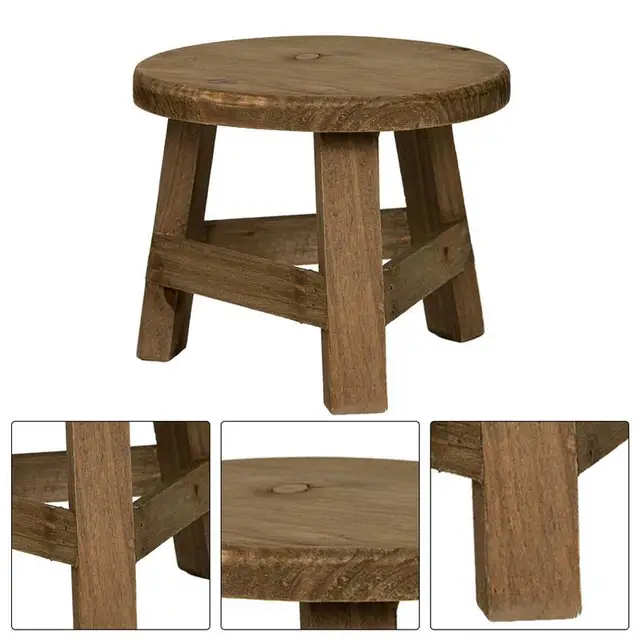 Mini Fa Széklet Kijelző Állvány Kerek Virágpolc Bonsai Többfunkciós Kerti Növényi Edény Emelkedő Tartó Otthoni Dekorációhoz - Image 2