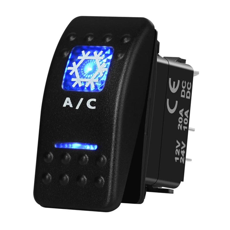 Light Up Rocker Switch 12V/24V LED Rocker Light Switch For Campervan ...