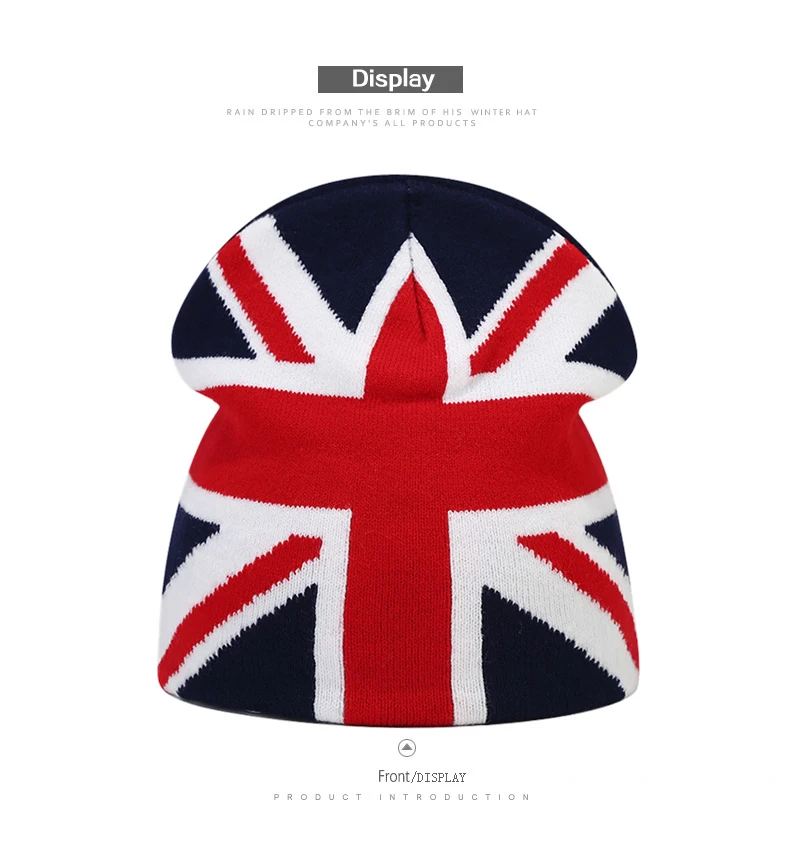 England Flag Knitted Winter Beanie-Giltoria