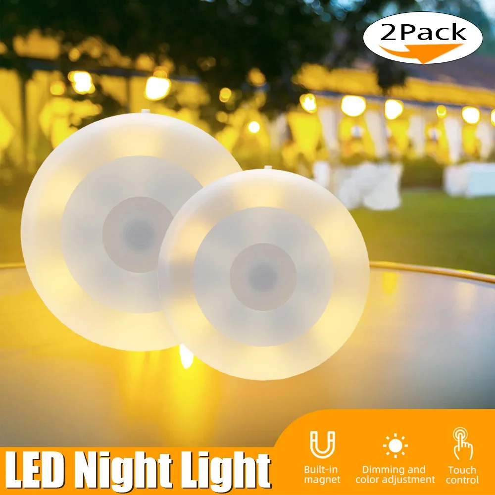 Rechargeable LED Under Cabinet Lights Motion Sensor Night Light Smart Lamp Stairs Closet Wardrobe Kitchen Light Bedroom Deco