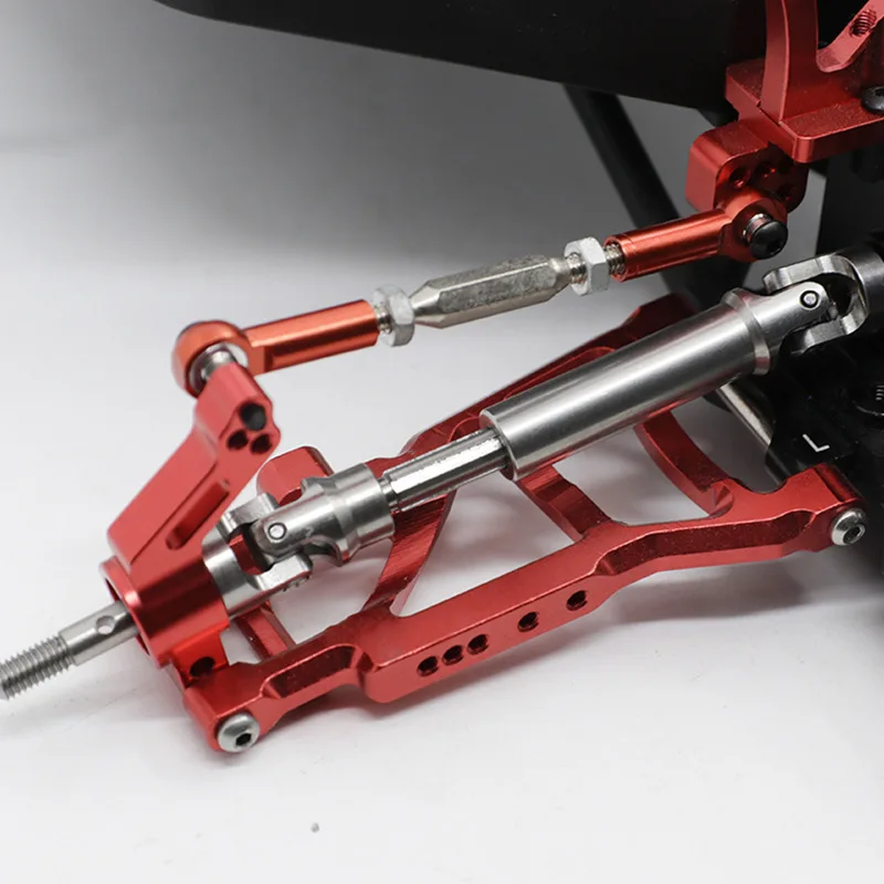 GPM Spring Steel Tie Rod & 25T Aluminum Servo Horn Set For Traxxas Rustler 4X4 VXL - 6 Piece Green