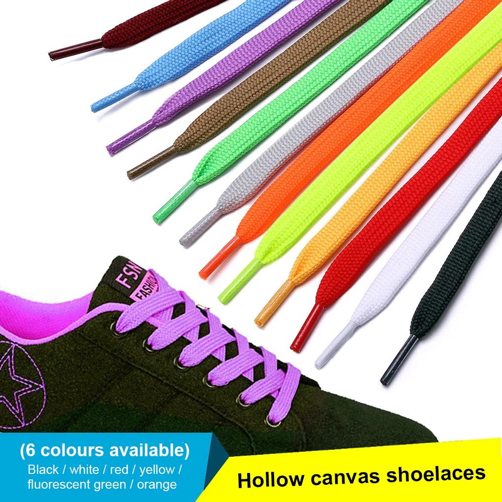 Shoe Laces 1 Pair Flat Shoe Laces Shoelaces Canvas Shoes Reusable Bootlaces Footwear