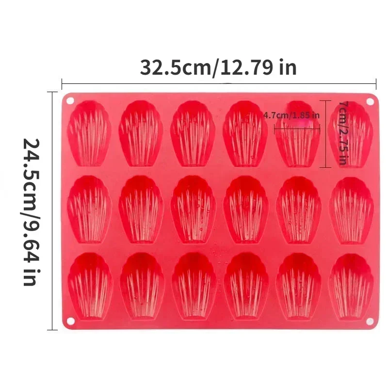 Silicone Madeleine Baking Mold - Non-Stick Shell-Shaped Pan