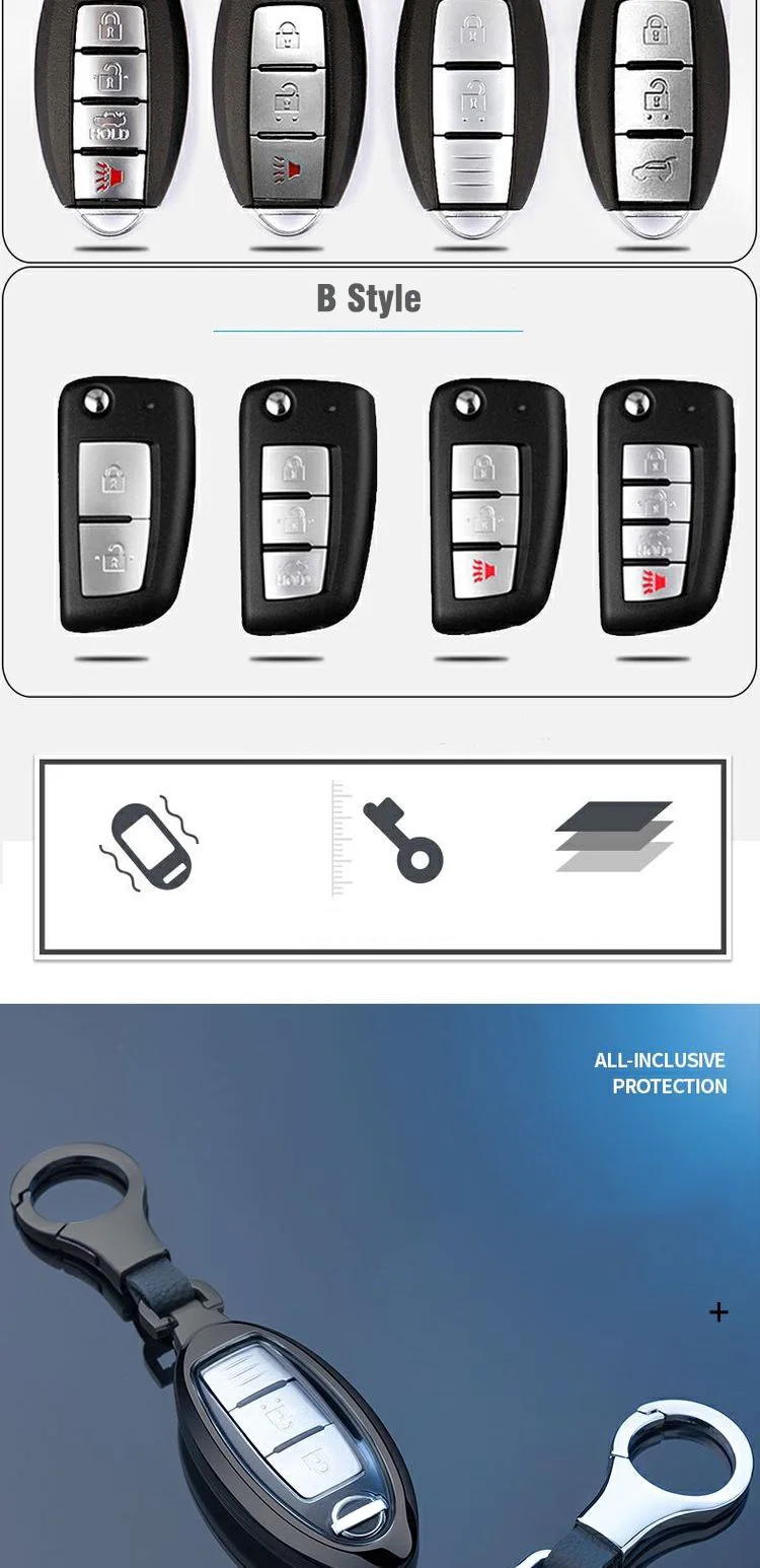 Cover Telecomando/chiave per Nissan X-Trail T32 Rogue Juke F15 Qashqai J11 Murano MAXIMA ALTIMA accessori - S2b89c6cd27d94ee5bab60e4afc6714dfn