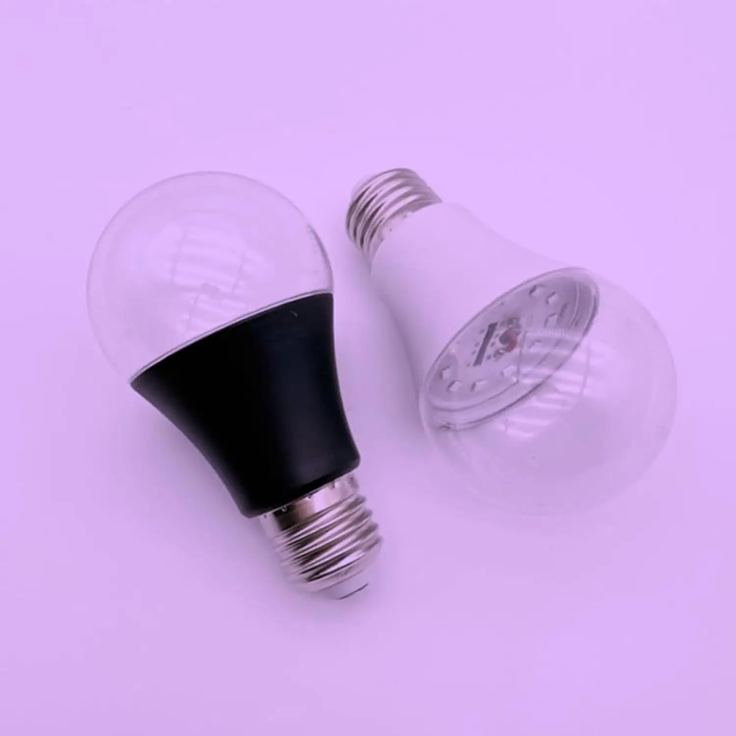 1-2 Pack Black Light Bulbs 9W UV LED Bulb with E27 Base 395nm Blacklight Bulb UV Lamp Ultraviolet Fluorescent Purple Lamp