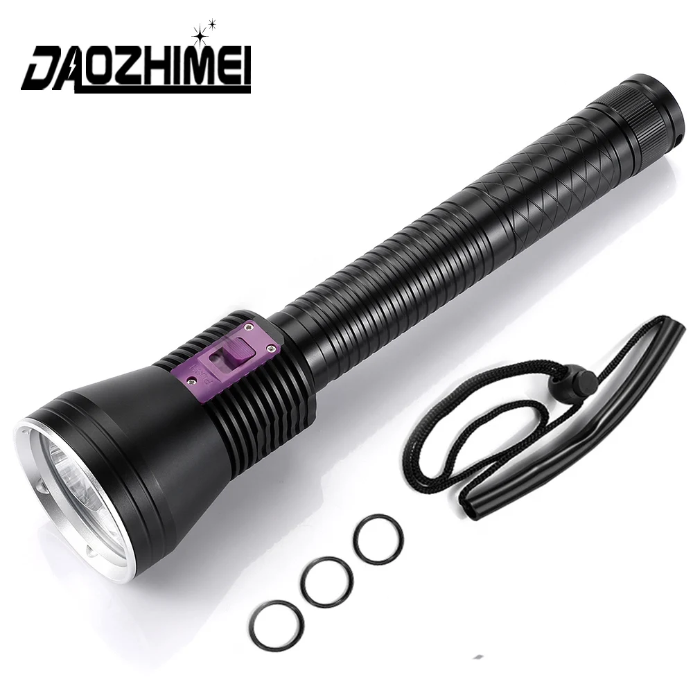 

LED Diving Flashlight 3*XHP70 Yellow/White light IPX8 Underwater Waterproof 100 meters Dive Lamp Outdoor Diving 26650 Headlight