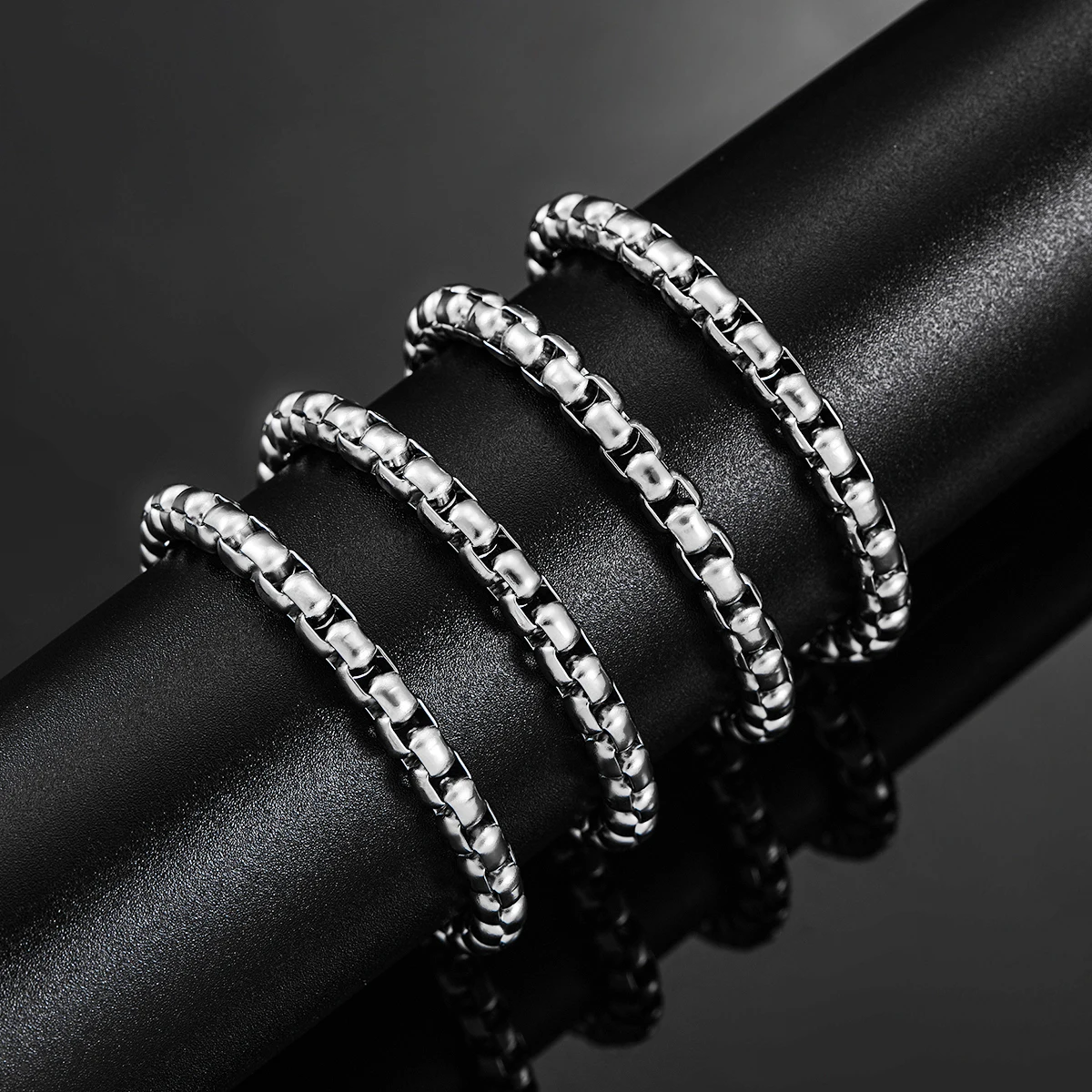 Stainless Steel Necklaces Thickness 2mm/3mm/4mm/5mm/6mm Stainless Steel Link Classic Curb Necklace Chain for Men Women Jewelry 14 to 40 Inches