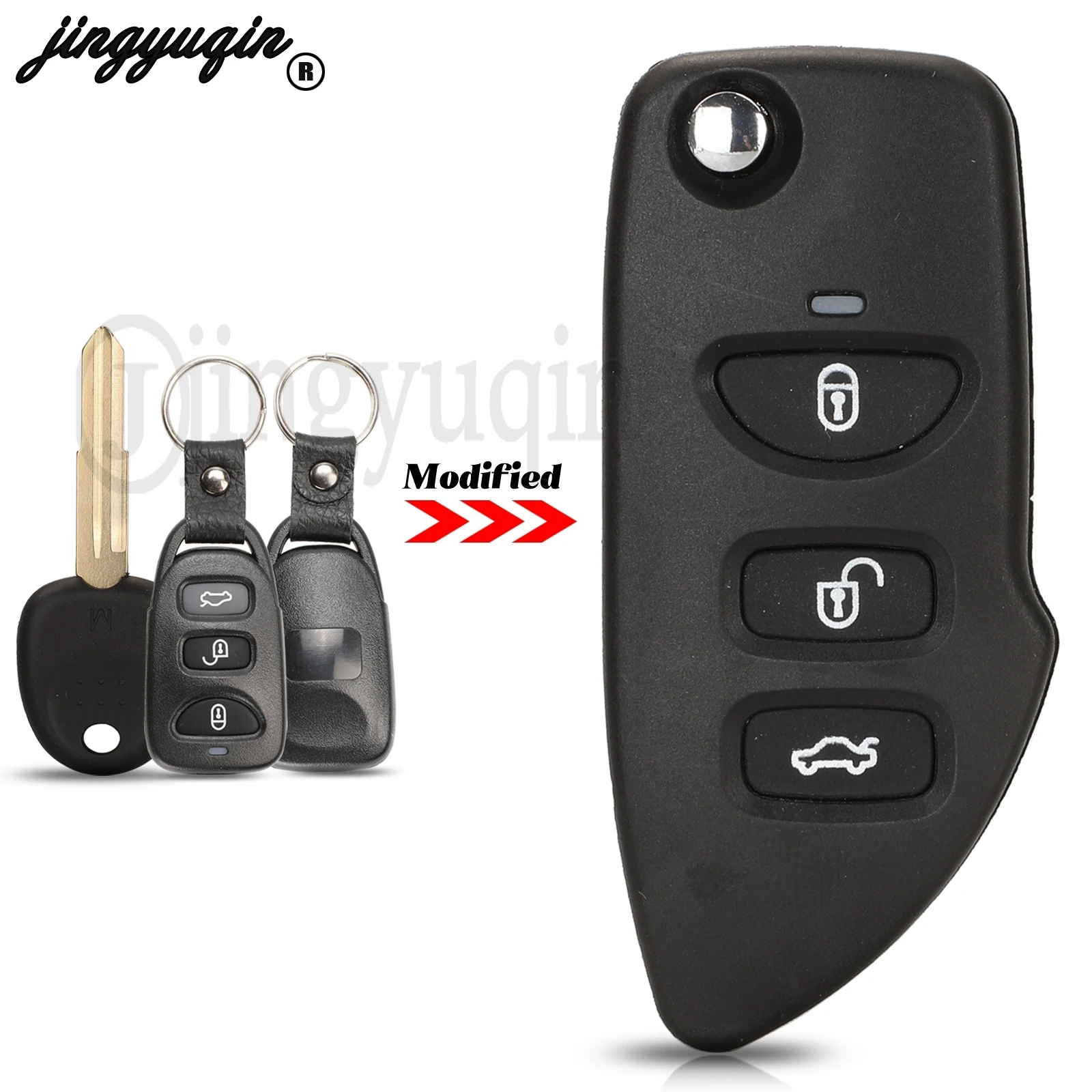 Key Case Car Key Shell Key Shell 3 Buttons Fob For Hyundai Santa Sonica Trajet XG Fit KIA Sorento 2002-2009