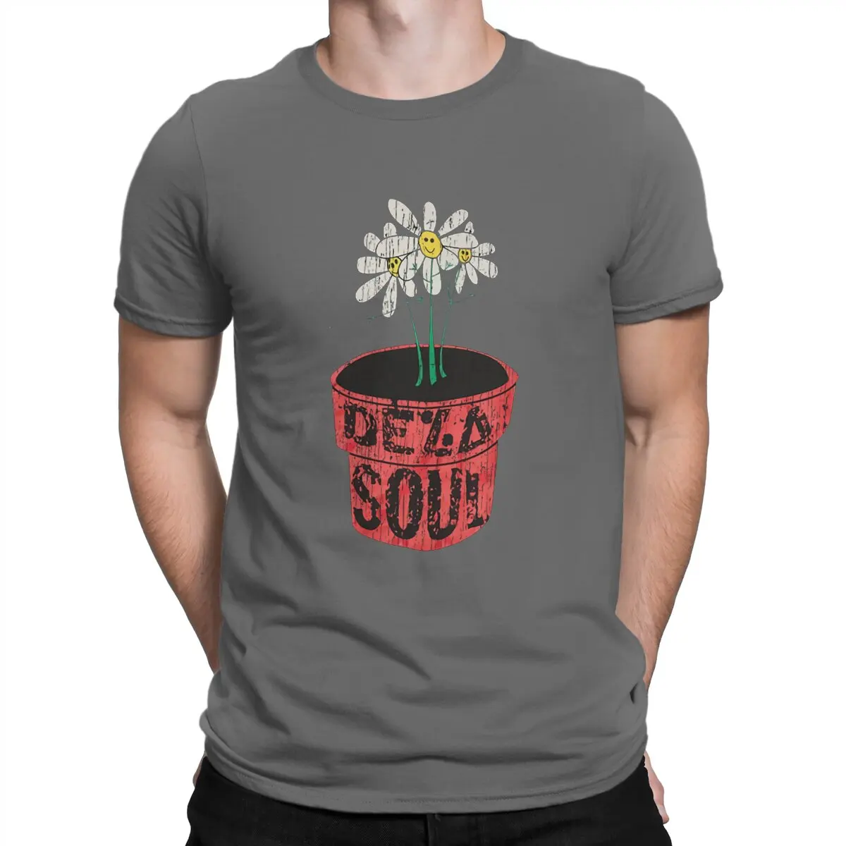 thumbnail image 1 of Camisetas de flores de rap para hombre, de algodón, divertidas, de cuello redondo, De La Soul, de manga corta, con gráficos, 1 of 7