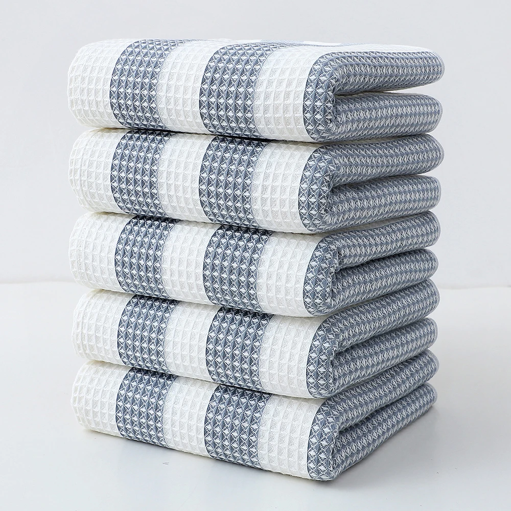 Adult Cotton Waffle Bath Towel Set Soft Absorbent Bathroom Honeycomb Hand Towel Fluffy Skin Friendly Hand Towel 34X74 70X140CM 4