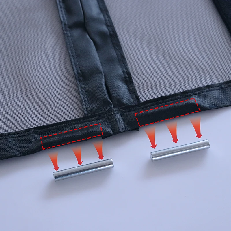 Schermo magnetico per porta Zanzariera per insetti Tenda per insetti volanti neri Chiusura automatica Maglia invisibile per cucina soggiorno interno 5