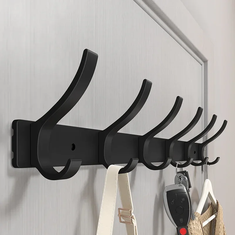 Black Aluminum Robe Hooks