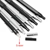 M&G Metal Mechanical Pencil Set with Refills Black Silver 0.3,0.5,0.7,0.9mm Art Drawing Sketch 2B Pencils Student Writing Tools 5