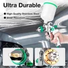 1 Set HVLP Professional Spray Gun 1.4/1.7/2.0/2.5mm Nozzle 600cc Home Cordless Spray Machine Gravity Spray Gun Pneumatic Tool 5