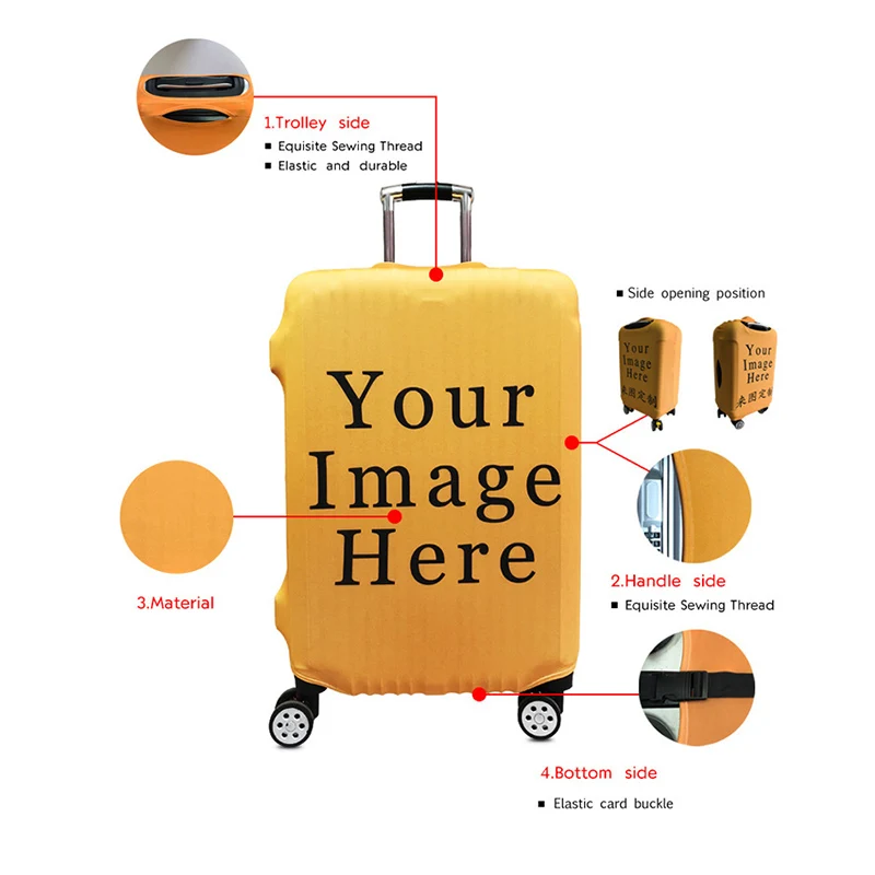 Luggage Cover Funny Expression Travel Suitcase Dust Cover Luggage Protective Cover for 18-32 Inch Trolley Case Dust Travel Accessories